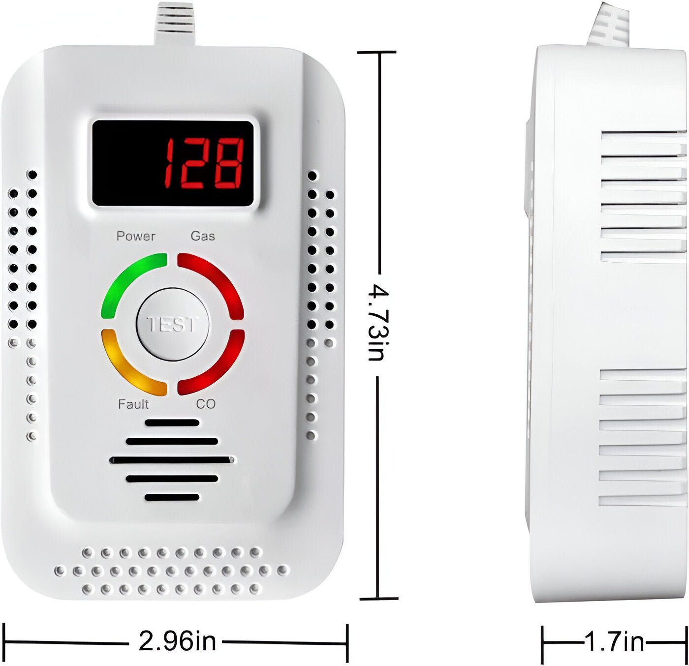 Plug-In Gas & CO Detector: Continuous Home Safety Monitoring