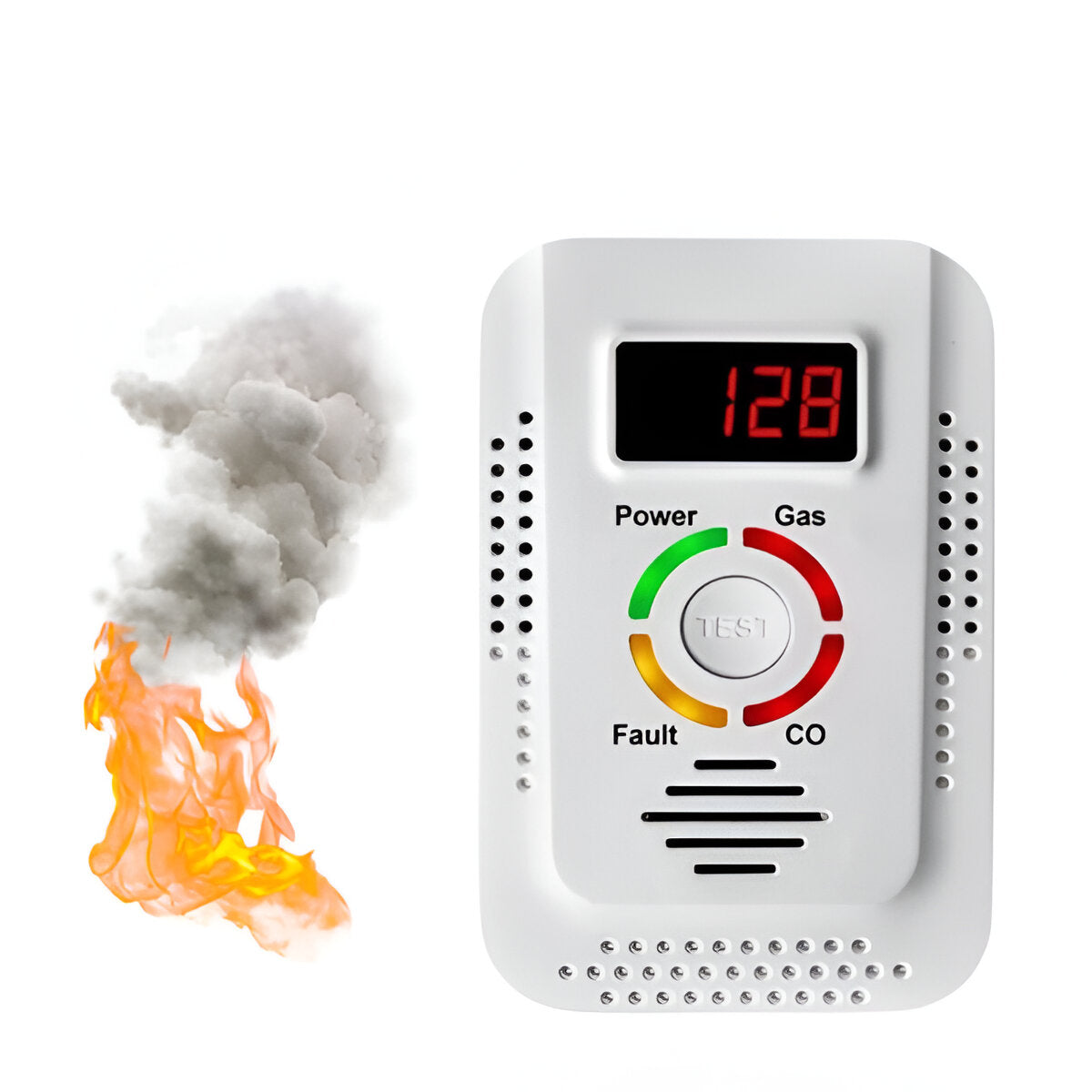 Plug-In Gas & CO Detector: Continuous Home Safety Monitoring