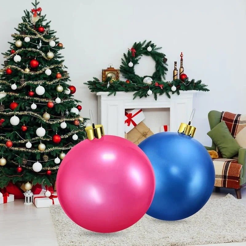 Inflatable Holiday Ball Decoration: Bold Outdoor Cheer