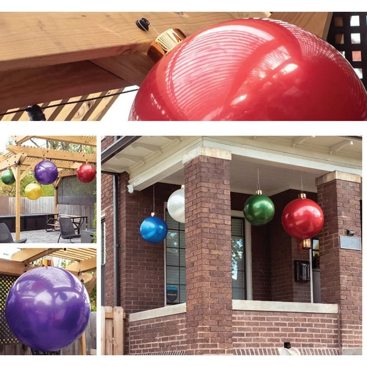 Inflatable Holiday Ball Decoration: Bold Outdoor Cheer