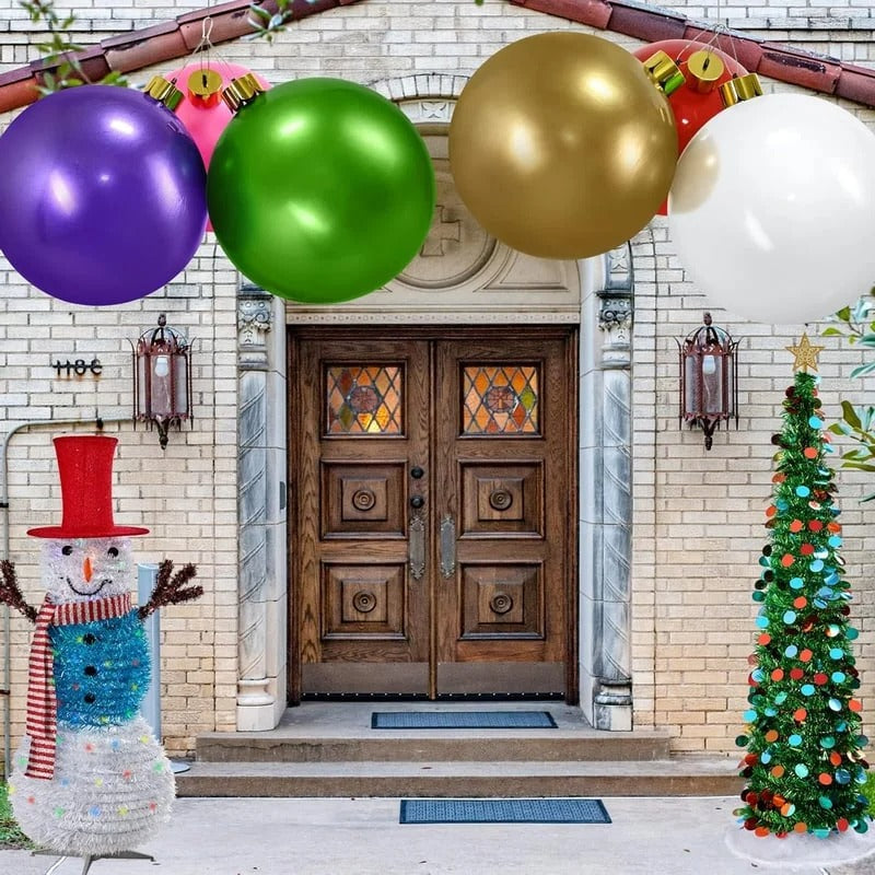 Inflatable Holiday Ball Decoration: Bold Outdoor Cheer