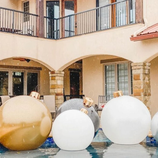 Inflatable Holiday Ball Decoration: Bold Outdoor Cheer