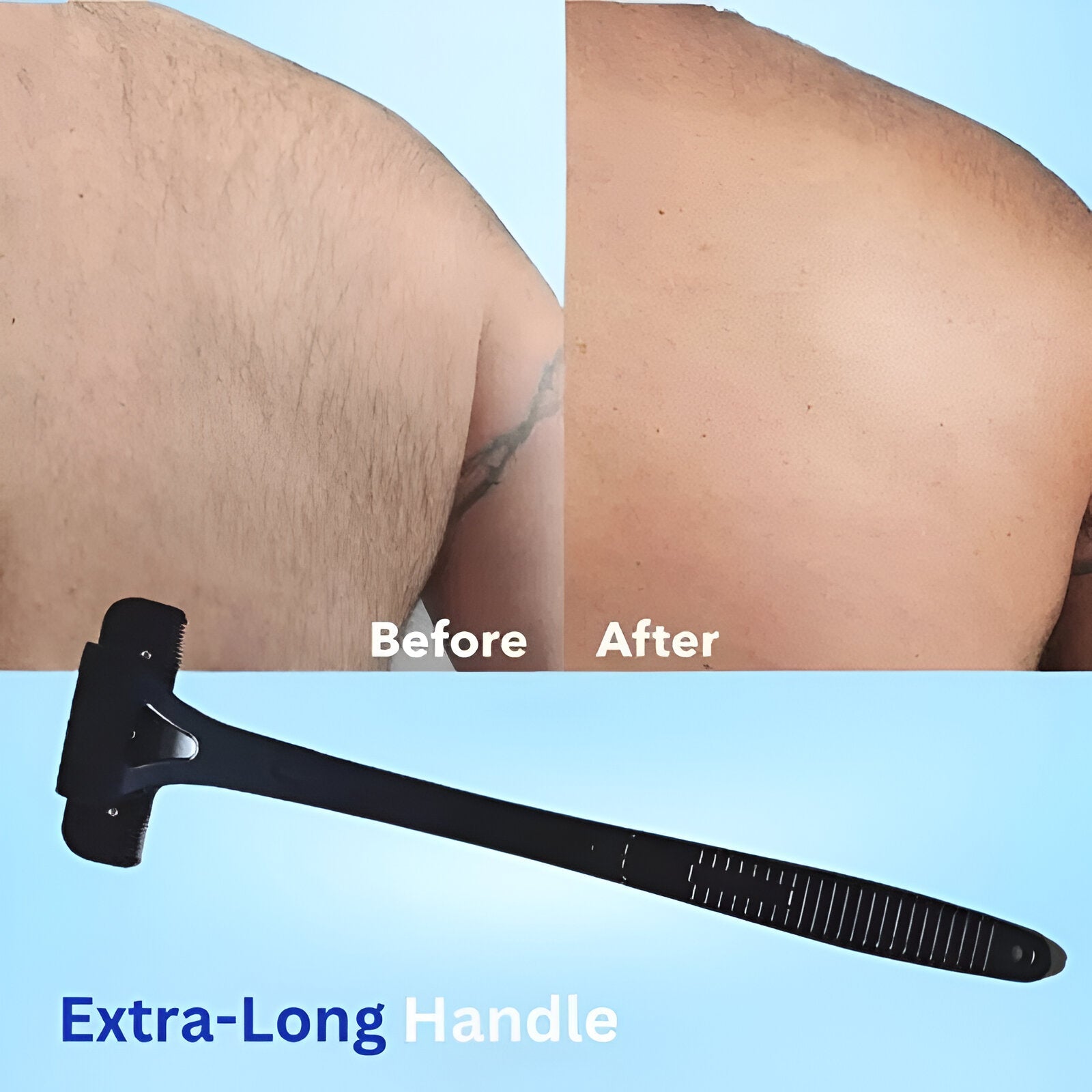 Extended-Reach Back Shaver: Effortless Solo Grooming