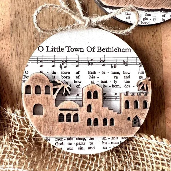 Nativity Music Sheet Ornament Collection: Festive Tree Decor