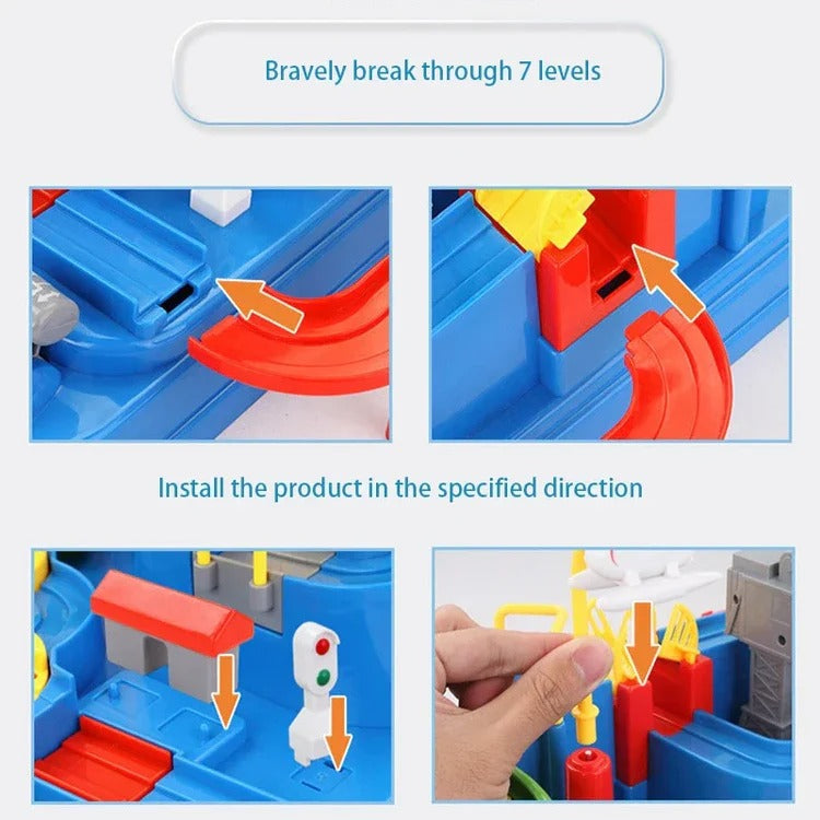 Children's Mechanical Vehicle Track Game: Structured Indoor Play