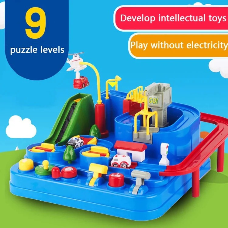 Children's Mechanical Vehicle Track Game: Structured Indoor Play