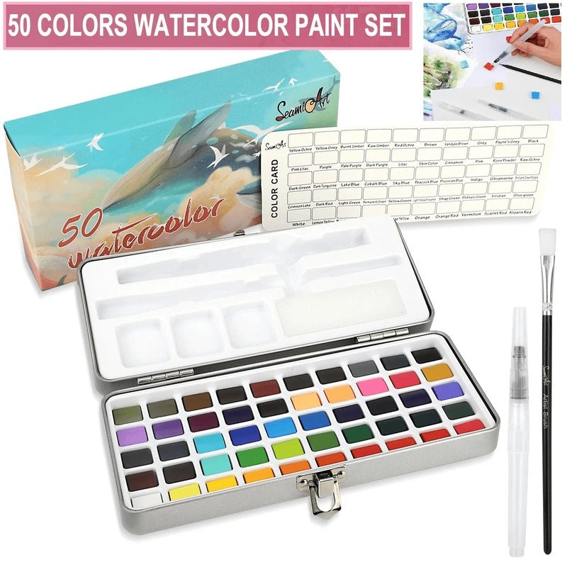 Watercolor Paint Set: A Full Palette for Detailed Work