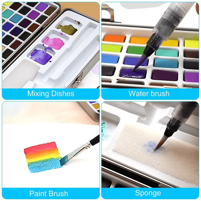 Watercolor Paint Set: A Full Palette for Detailed Work