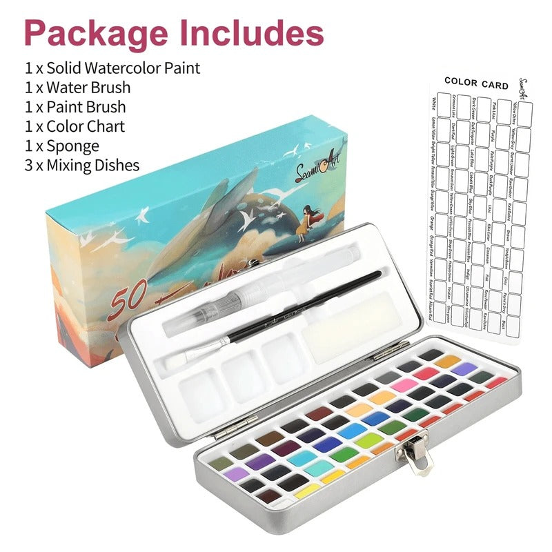 Watercolor Paint Set: A Full Palette for Detailed Work