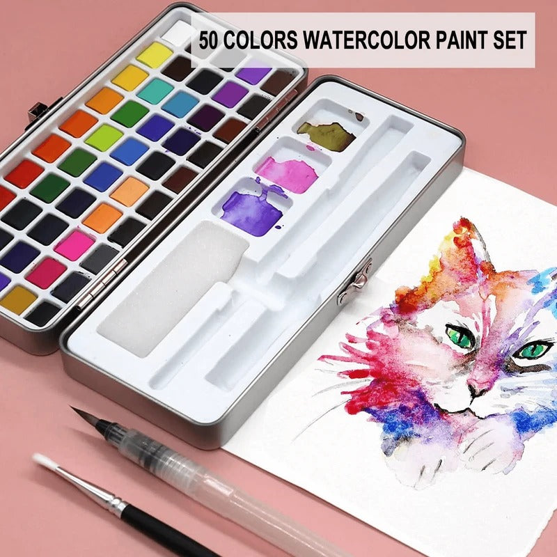 Watercolor Paint Set: A Full Palette for Detailed Work