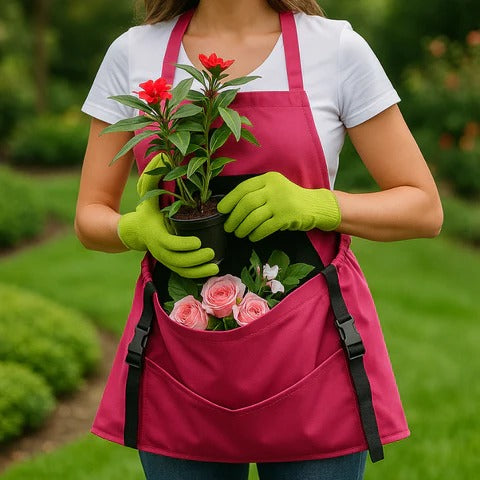 Durable Harvesting Apron with Drop-Release Pouch: Hands-Free Outdoor Work