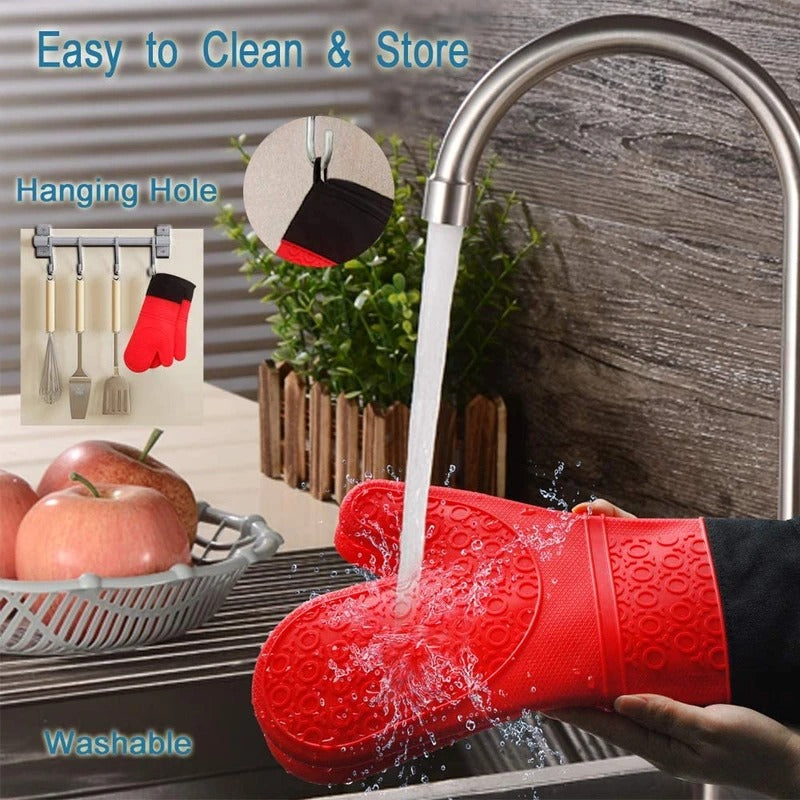 Heat-Resistant Oven Gloves: Safe Grip for Hot Cookware