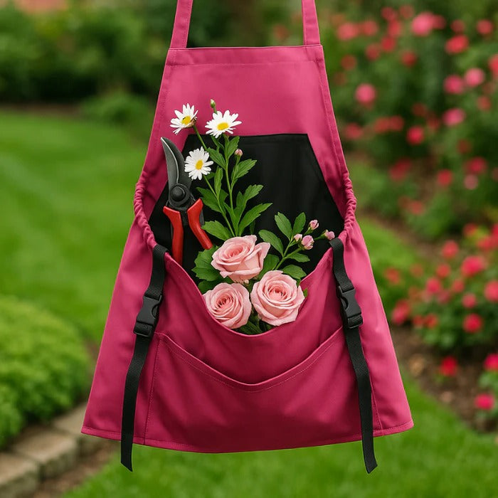 Durable Harvesting Apron with Drop-Release Pouch: Hands-Free Outdoor Work