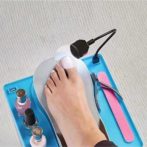 Adjustable Pedicure Rest with LED Magnifier: Steady, Well-Lit Support