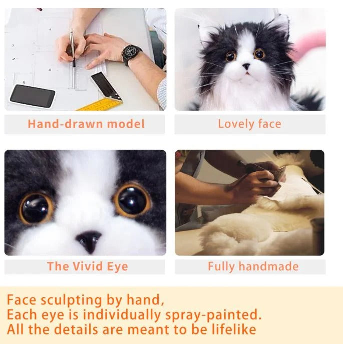 Lifelike Plush Cat: A Calm, Comforting Companion