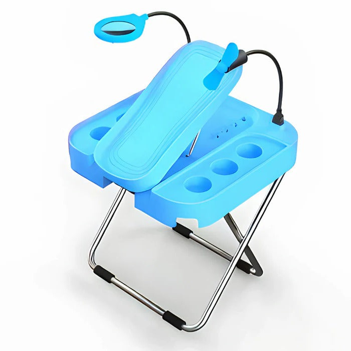 Adjustable Pedicure Rest with LED Magnifier: Steady, Well-Lit Support