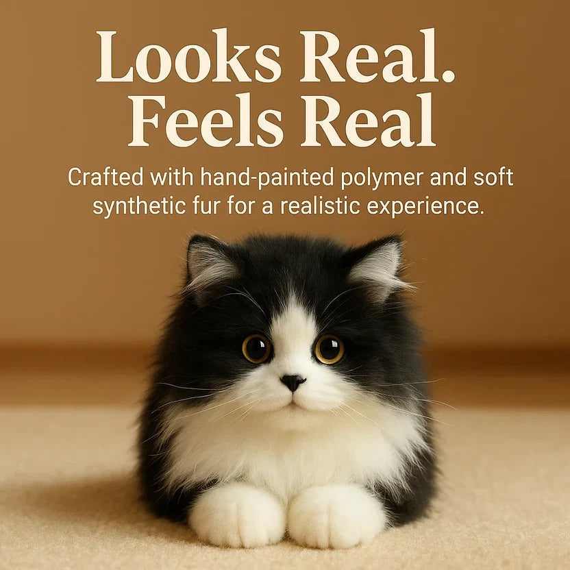 Lifelike Plush Cat: A Calm, Comforting Companion