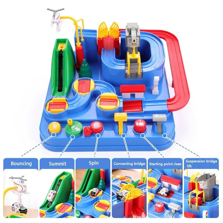 Children's Mechanical Vehicle Track Game: Structured Indoor Play