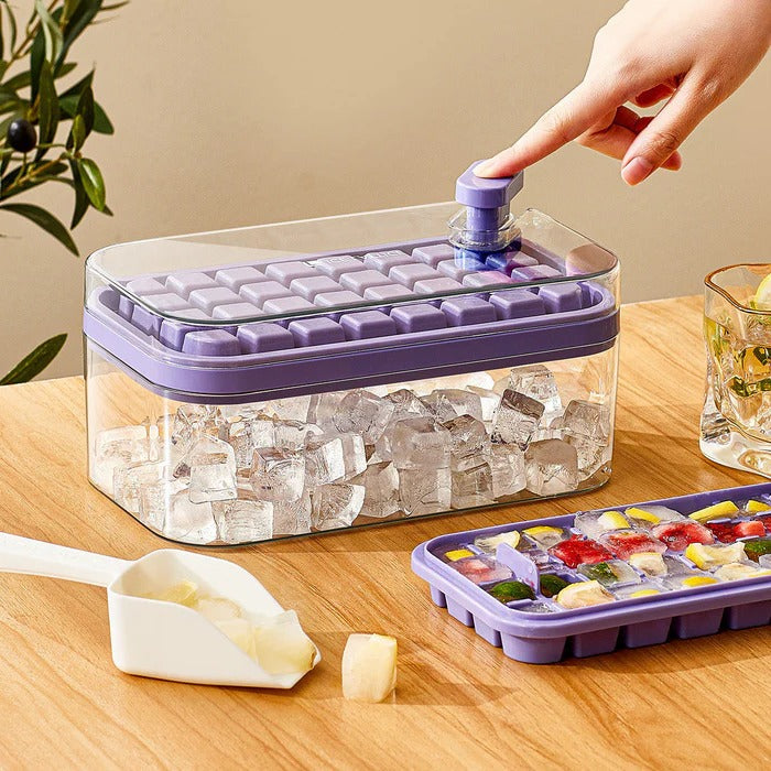 One-Click Ice Tray System: Freeze and Release, No Twisting