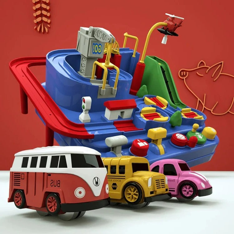 Children's Mechanical Vehicle Track Game: Structured Indoor Play