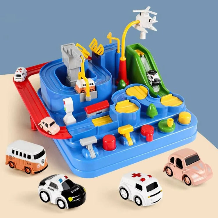 Children's Mechanical Vehicle Track Game: Structured Indoor Play