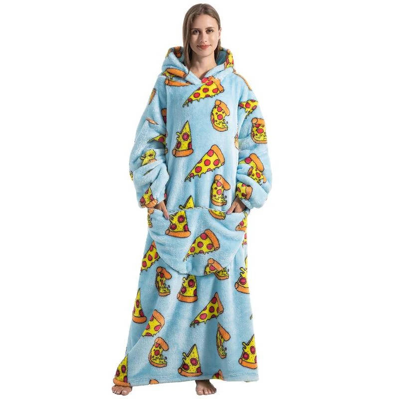 Long Wearable Blanket Hoodie: Full-Body Warmth That Won't Slip