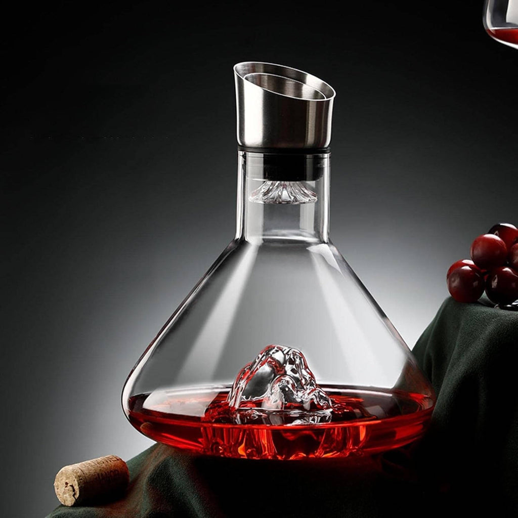 Crystal Glass Wine Decanter: Aerate for Smoother Flavor