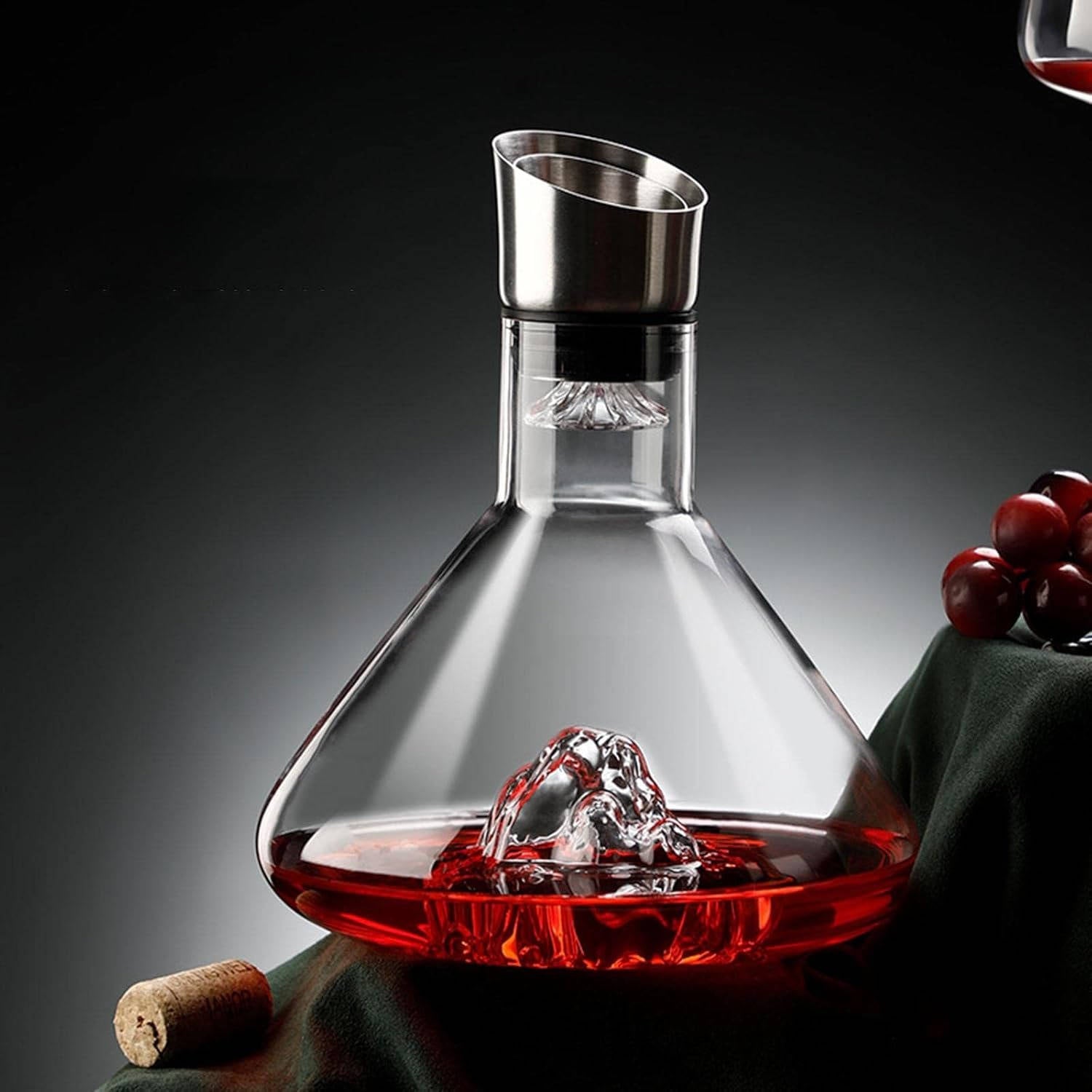Crystal Glass Wine Decanter: Aerate for Smoother Flavor