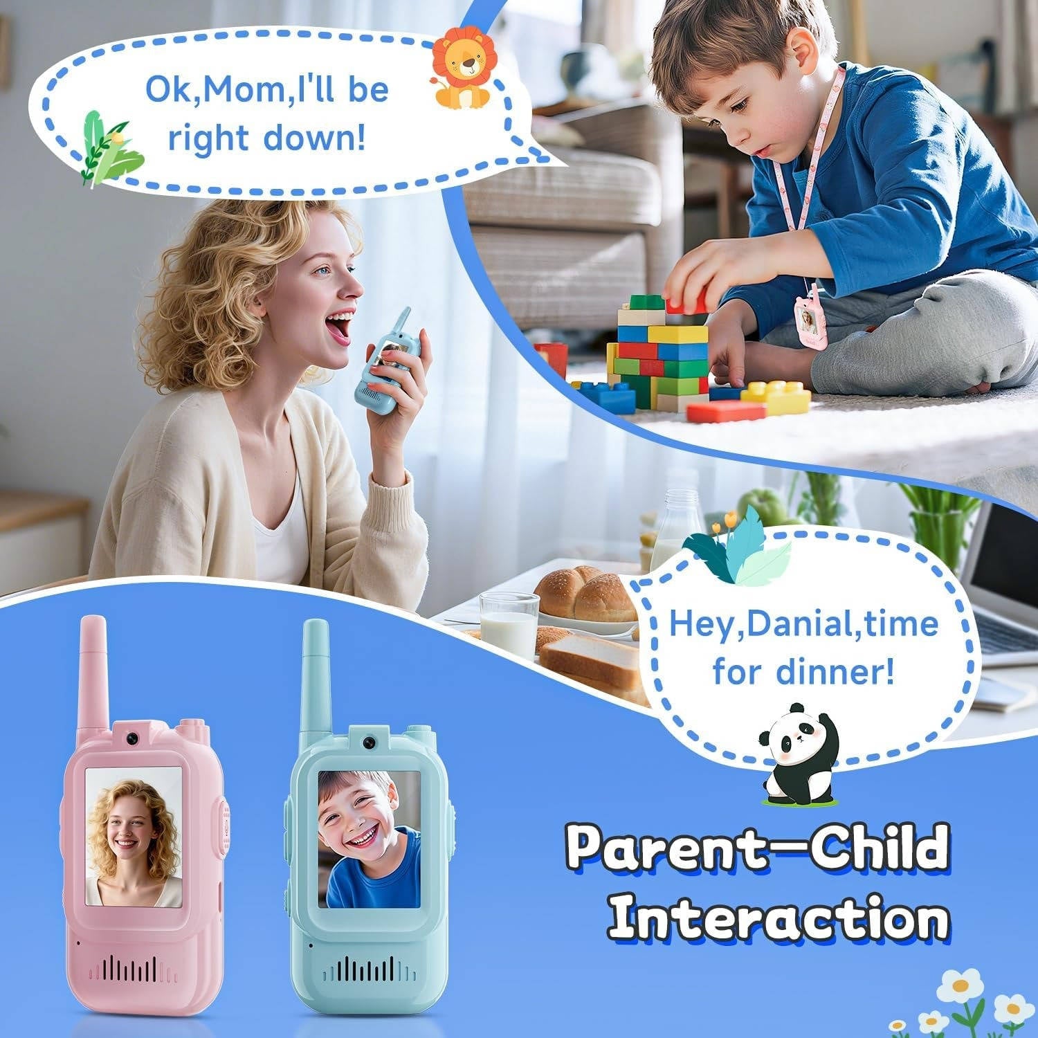 Kids Video Walkie Talkies: Voice and Chat, 2-Set