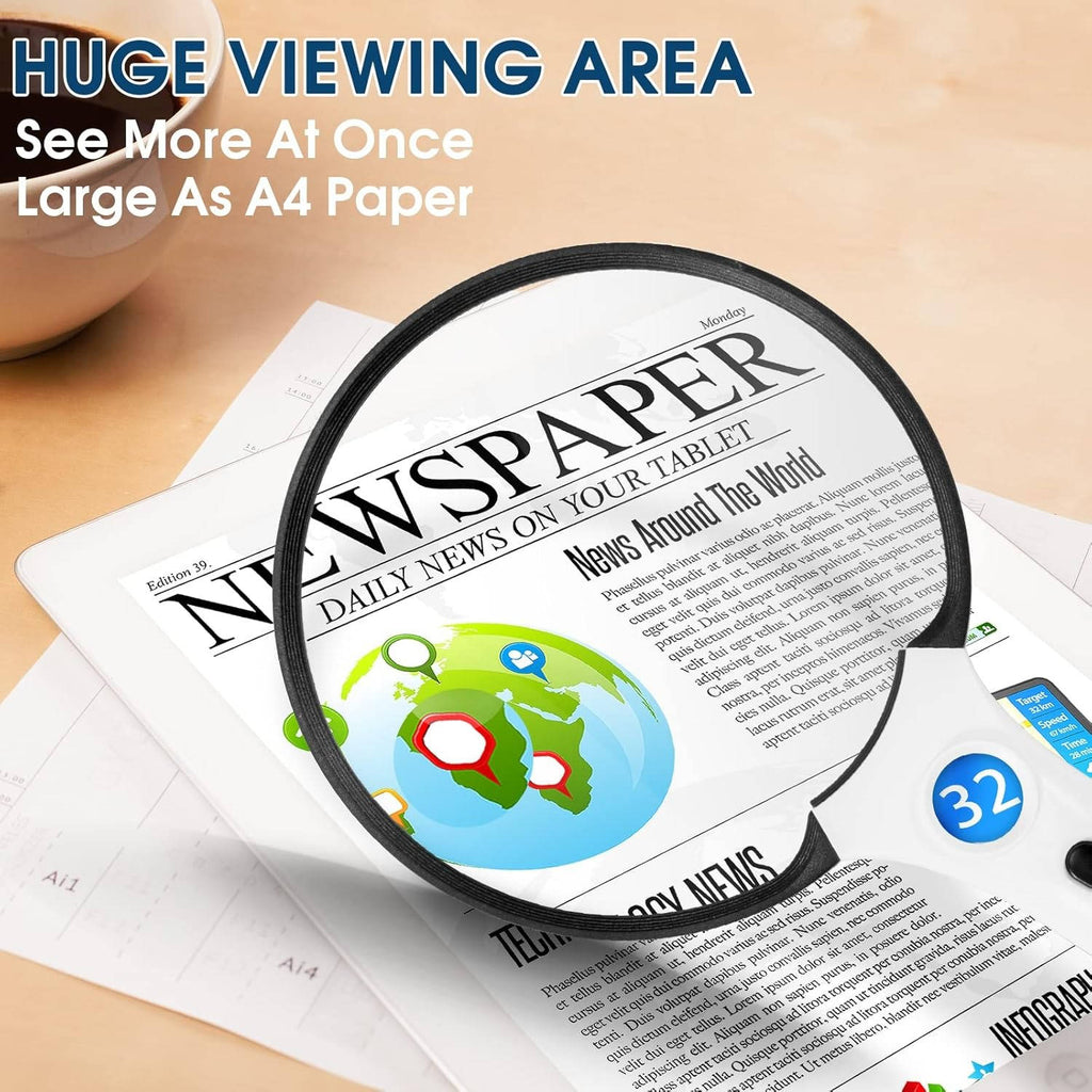 Large Magnifying Glass with Light: See Labels Clearly
