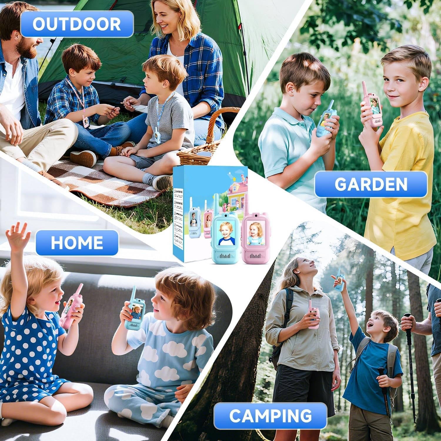 Kids Video Walkie Talkies: Voice and Chat, 2-Set