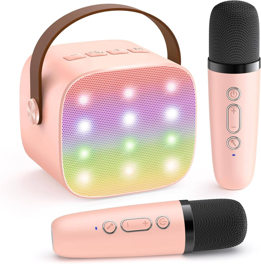 Mini Karaoke Machine: Screen-Free Fun with 2 Wireless Mics