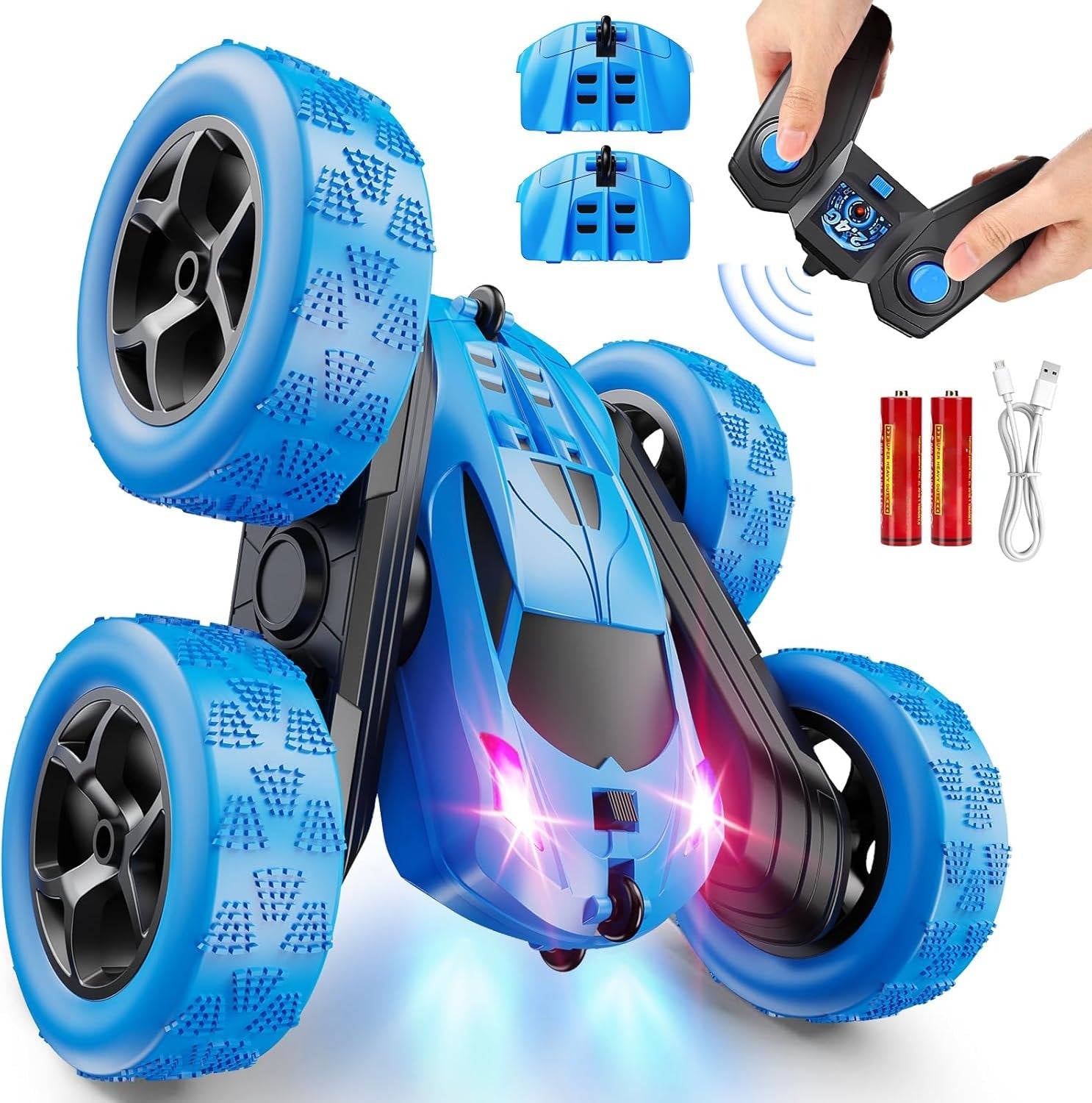 RC Cars for Kids 6-12: LED Lights and 360° Flips