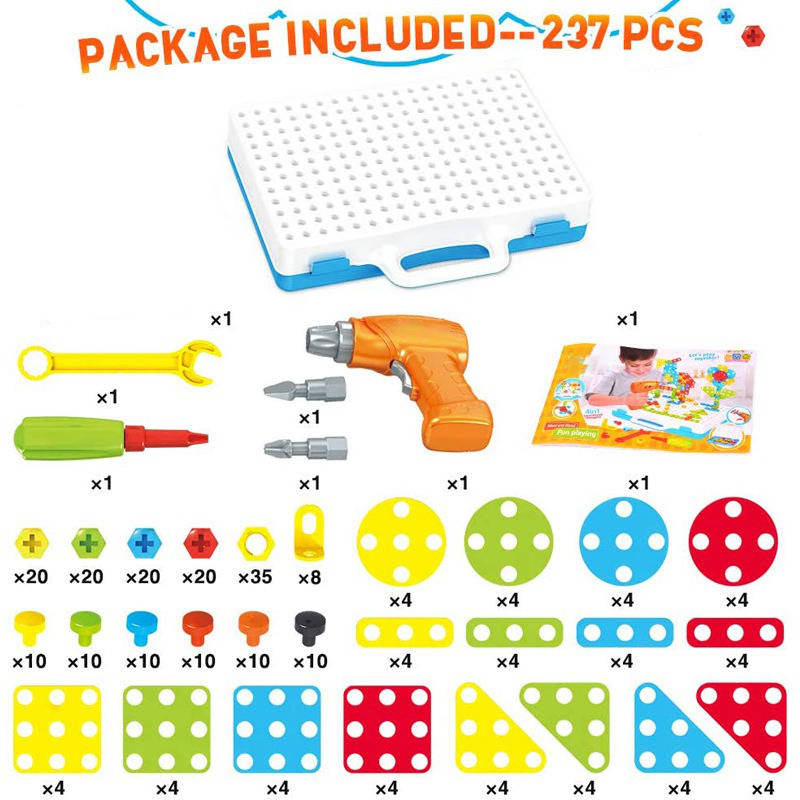 Building Toys for Kids: 237-Piece Hands-On Construction Set