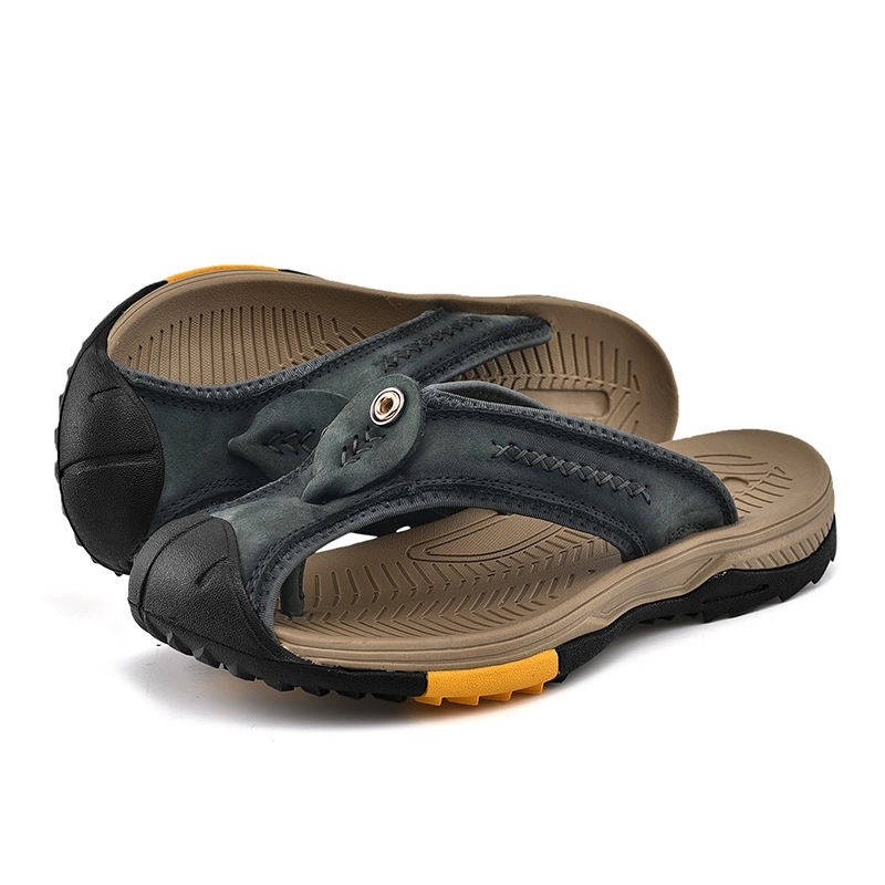 Water Resistant Toe Flip Flops for Men: Protected Beach Comfort