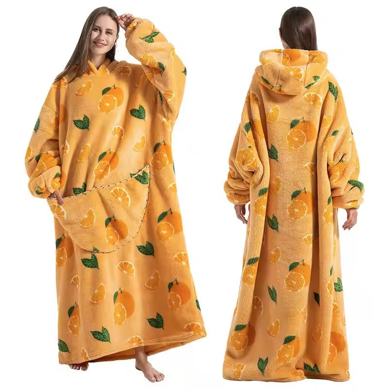 Long Wearable Blanket Hoodie: Full-Body Warmth That Won't Slip