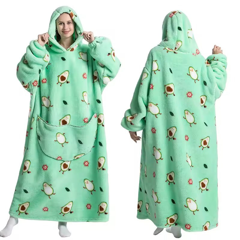 Long Wearable Blanket Hoodie: Full-Body Warmth That Won't Slip