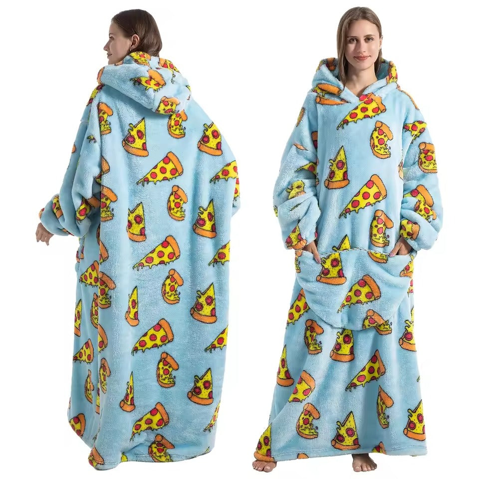 Long Wearable Blanket Hoodie: Full-Body Warmth That Won't Slip