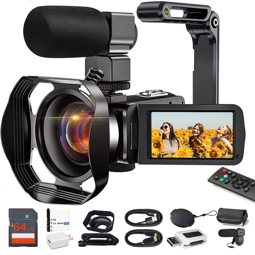 4K Vlogging Camcorder: Smooth 48MP WiFi Video for YouTube