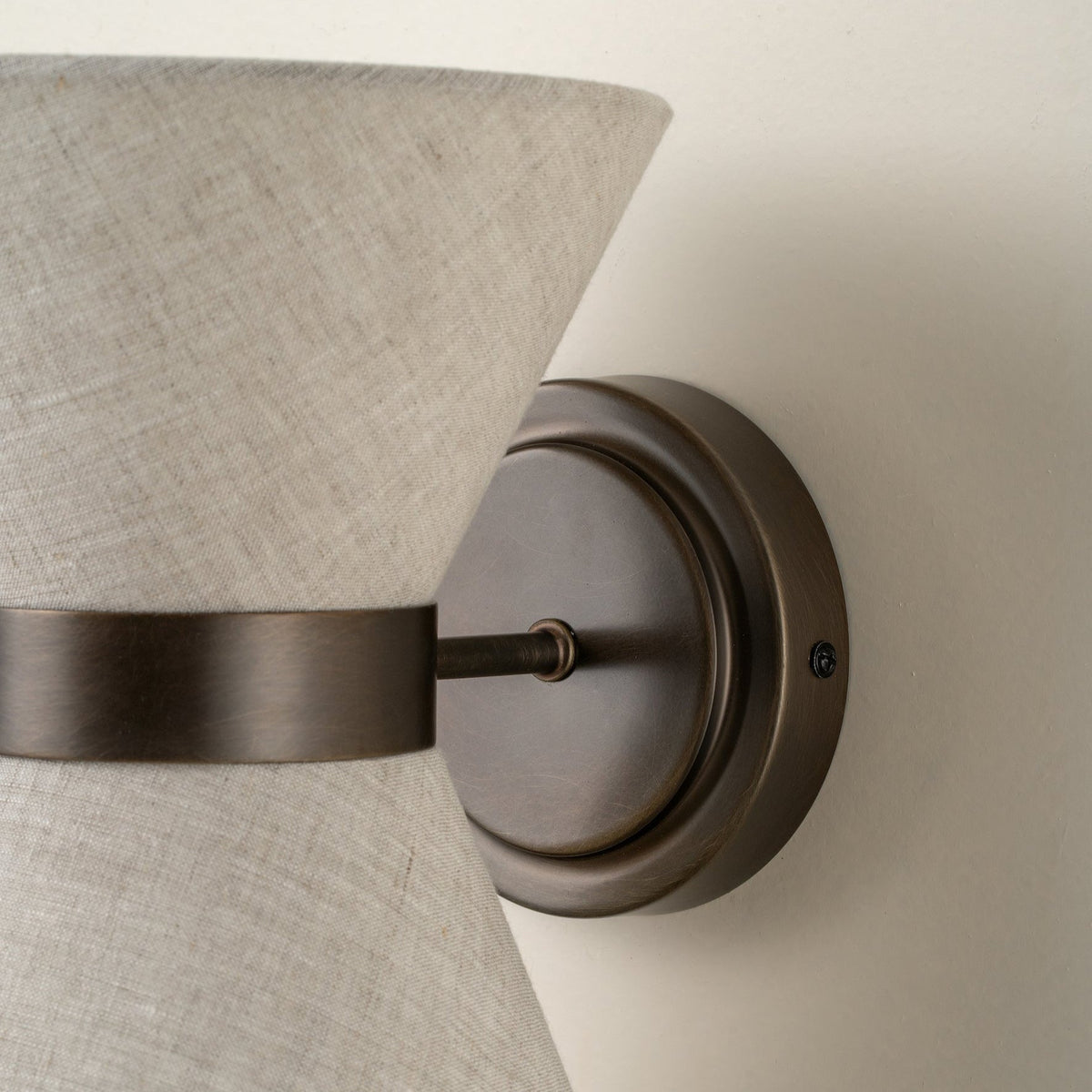 Bronze & Linen Wall Light