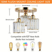 Modern Gold Luxury Crystal Ceiling Light