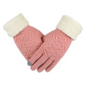 Touch Screen Knitted Gloves: Plush Lined Winter Warmth