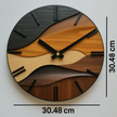 Nordic Faux Wood Round Wall Clock