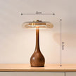 Andi Brass & Wood Glass Table Lamp